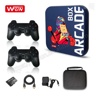 China Support Retro TV HD 4K Arcade Box Wireless Video Game Multi Players 64GB Classic Super Consoles With 2.4G Dual Controllers For PSP/PS1 for sale