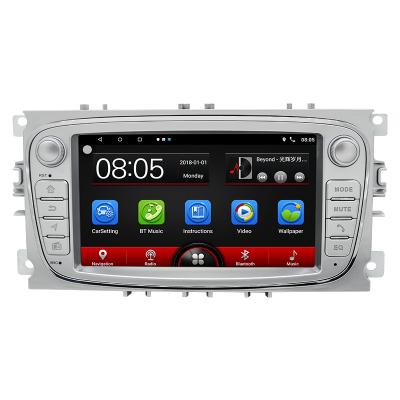 China For Car Silver 7 Inch 2 Din Android Car Multimedia Player GPS Radio Stereo Navigation For Ford Focus Mondeo 2009 -2011 C-Max S-Max for sale