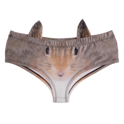 China Animal Panties Lovely Cat Ear Panties Grils Of 3D Printing Antibacterial Hot Selling Women Cotton for sale