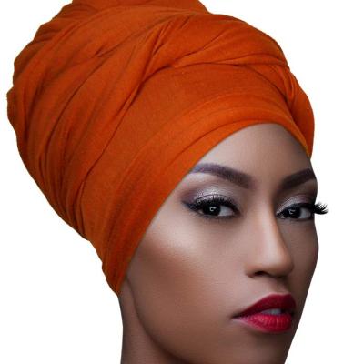 China Long Head Wraps Turbans for Stretching Tank Top Knit Headwraps Wrap Scarf Turban Tie for Women for sale