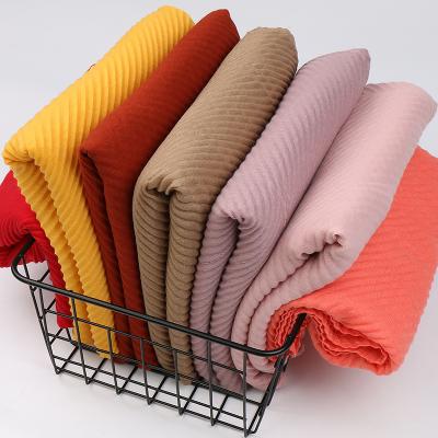 China Weft Knitting 2020 Muslim Head Scarf Women Color Hijab Head Wraps Malaysia Shawls Twill Folds Hijab Scarf for sale