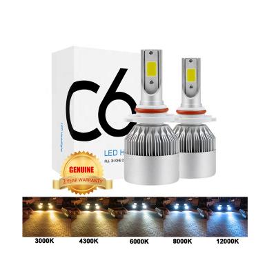 China Automotive parts wholesale price auto head bulbs car headlight kits 6000k h4 h7 h11 c6 led headlights for sale