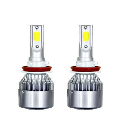 China Automotive Parts Wholesale Best Price Super Bright Double Color Amber Led Headlight C6 for sale