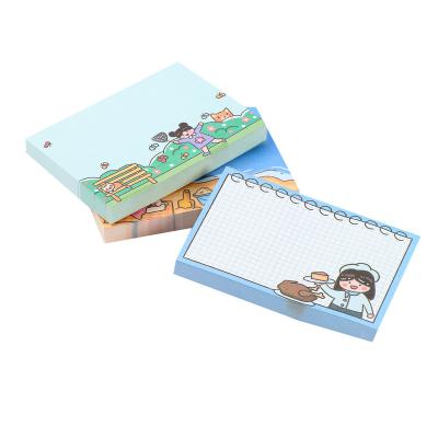 China Custom Sticky Student Adhesive Memo Pad Self Adhesive Waterproof Cheap Coloring Notes Printing Transparent PET Sticky Notes for sale