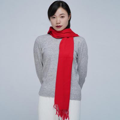 China Autumn and winter 100% women's cashmere scarf warm cashmere scarves best price cashmere water ripple solid color scarf for sale