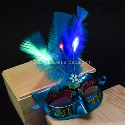 China Colorful Christmas Party Decoration Led Beautiful Light Mask For Halloween Masquerade Party for sale