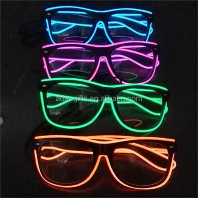 China Christmas Party Decoration Praise Led Glasses Custom EL Glass Party Decoration Bar Club Event Fashion Led Light Glasses for sale