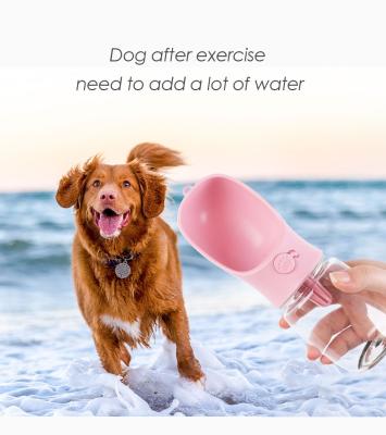 China 2021 Newest Lock 2021 Automatic Leak-proof Cat Dog Cat Travel Drinking Pet Drinking Outdoor Automatic Reuse Portable Plastic Water Bottle for sale