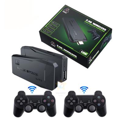 China ABS Family TV 64G plastic item 10000 games stick 2.4G controller gamepad 4K HD M8 wireless video game console ps4 for sale