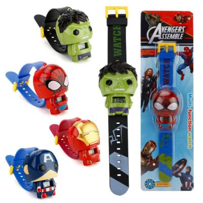 China Hot Selling LED Display Children's Digital Watches Novelty Cartoon Toy Cartoon Deformation Watch for sale