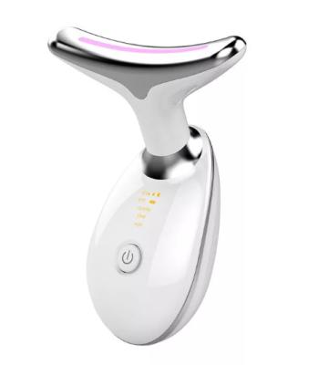 China Skin Tightening Hot Sale LED Neck And Face Massager Vibration Skin Tighten To Reduce Double Chin Anti-Wrinkle Neck Lifting Device for sale