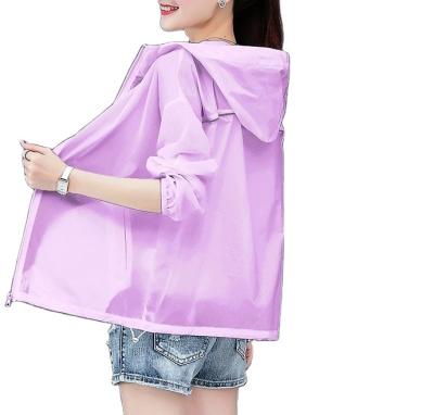 China 2020 Anti-wrinkle Pliers rui summer women's short sunproof coat that is loose brealthable women's hood clothing for sale