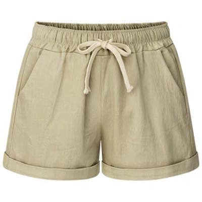 China Anti-Wrinkle Anti-Wrinkle Tongrui Women Summer Plus Size Cotton And Leisure Canvas Shorts for sale