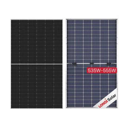 China LONGI Solar Cells 535W 540W 545w 550w 555w Double Solar Module 182mm Glass Bifacial Solar Panel 182mmx182mm LR5 PV for sale