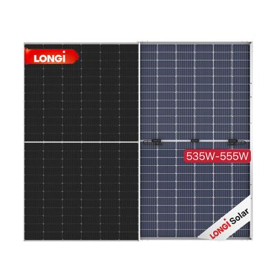 China LONGi Solar Panels Half 182mmx182mm Cells 550W 545W 540W 535w 555w Bifacial Solar Panel Home Power System for sale