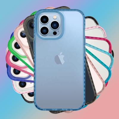 China Custom Band PC Logo Blue Pink Fashion Brand Shock Proof Hard Cell Phone Bags&Cases Shockproof For Apple iPhone 13Pro 13 Phone Case 12 SE2 for sale