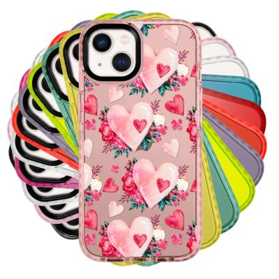 China Fashion Designs Soft TPU Bumper Impact Customization UV Printing Shockproof Phone Cover For iPhone 12 13 Shockproof Case for sale