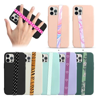 China Anti-fall Nylon Lanyard Phone Case For iPhone 12 Hand Band Wrist Rope Max Custom Design Funny Strap Silicone Cover For iPhone 13 for sale