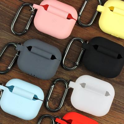 China For AirPods pro High Quality Silicone Earphone Cover Device for Airpods 3 2 pro generation airpods3 case with Hook Logo Silicon Cover Custom for sale