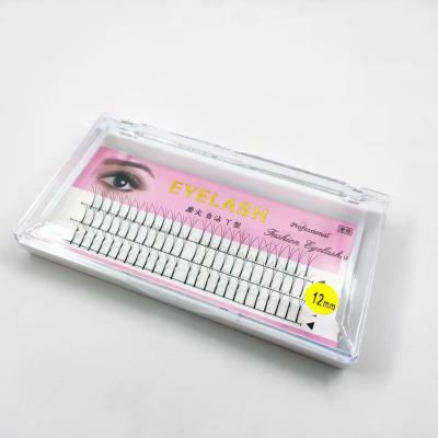 China PBT 8mm-12mm Natural Soft Korean Eyelash 3P Clover Graft Heat Bonded C Eyelash Curling Self-Graft Expansion for sale