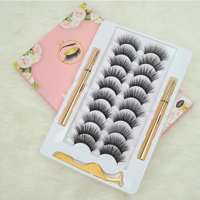 China Wholesale 3d soft and high level magnetic eyelashes and magnetic eyeliner set magnet eyelashes set for sale