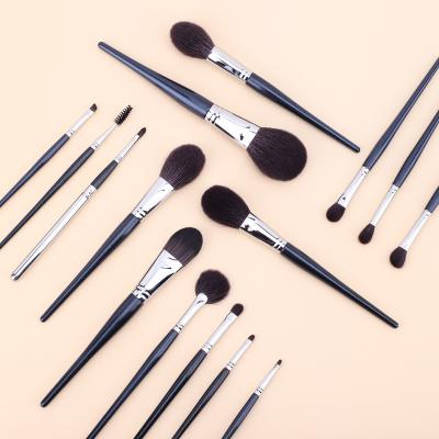 China Makeup fan brush size woolen animal hair small brush set 15 copper tube repair brush base brush support logo customization for sale