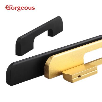 China Modern Gorgeous Porcelain Cabinet Pull Handle Aluminum Wardrobe Door Handle for sale