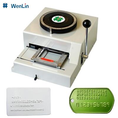 China Stainless Steel Manual Card Stamper Wholesale 78 Characters Dog Embossing Embossing Machine for sale