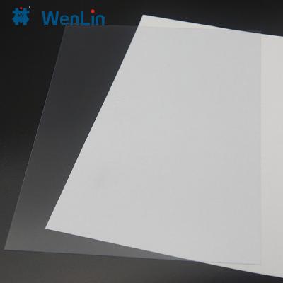 China Overlay Film A4 Size 0.04mm Thick PVC Plastic Card Coated Overlay Film for sale