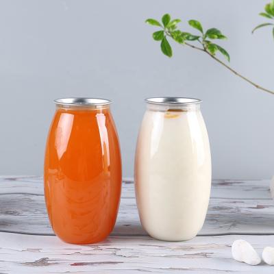 China 500ml Plastic Drink Bottle Aluminum Juice Beverage Tea Bottle With Cap for sale