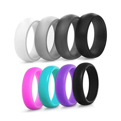 China Lightweight Dome Fashion Design Silicone Wedding Finger Ring And Band for sale