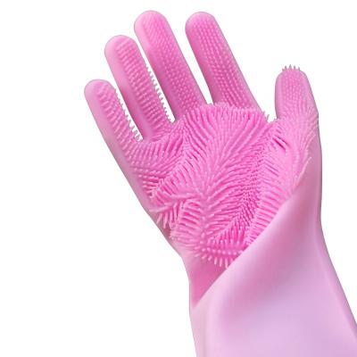 China Potato Cleaner Reusable Large Silicone Scrubber Gloves Eco-Friendly Cleaning Brush Heat Resistant For Washing Dish Washing Household Cleaning for sale