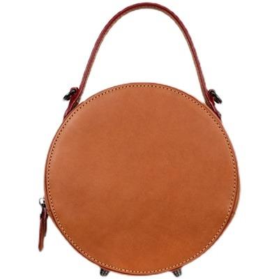 China Multiple Receiver New arrival 2022 designed women  genuine leather   round bag fashion bags for sale