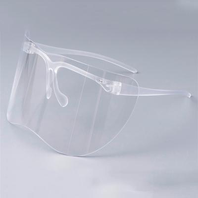 China Fashion Sunglasses Glass Clear Lenses Shape Sunglasses Anti Fog Protective Eye Mask With Frame Glass Sun Visor Face Mask for sale