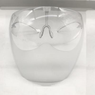 China New Fashion Eco-friendly Transparent Anti-fog Transparent Sun Visor Facemask Eye Shield Mask Plastic Glasses for sale