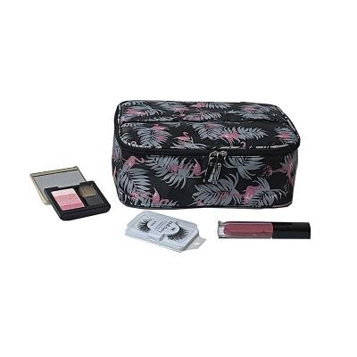 China Convenient Small Flamingo Waterproof Makeup Bag Travel Cosmetic Case Organizer for sale