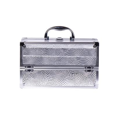 China Lockable Box Private Label Beauty Vanity Clear Acrylic Aluminum Makeup Case for sale