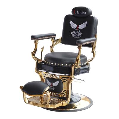 China Customized Beauty Classic Logo Modern Salon Luxury Style Barber Shop Equipment Chairs for sale