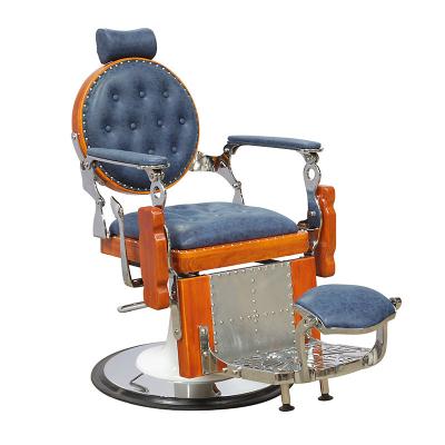 China Backrest Classic Vintage Style Hydraulic Pump Retro European Salon Barber Chair For Sale for sale