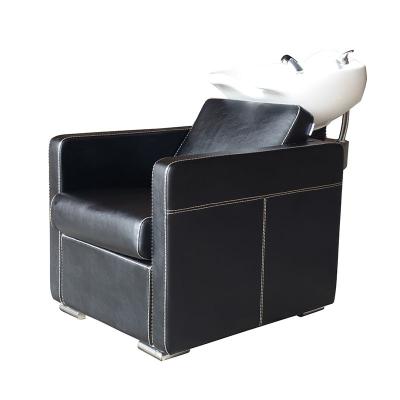 China Classic wholesale quality barbershop furniture salon shampoo station bowls sinks and chairs for sale