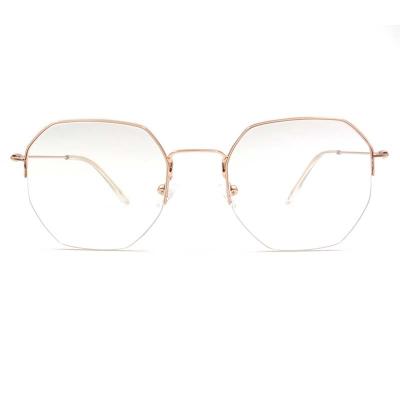 China For Glasses Best Price Newest Glasses Women's Unisex Customized Half Size Frame Copper Alloy Glasses Frames 2022 Men for sale