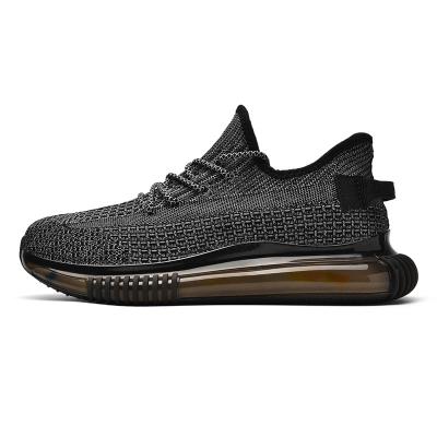 China Fashion Trend OEM 2022 Hot Selling Breathable Men's Fly Knitted Upper Sports Walking Comfortable Sneaker Sports Shoes for sale