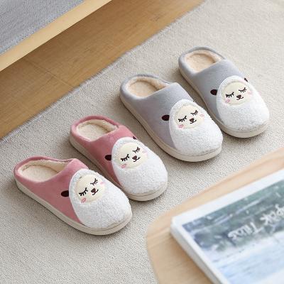 China Fashion Trend Factory Price Cotton Women's Indoor Slippers Breathable Colorful Rabbit Animal House Cloth Antiskid for sale