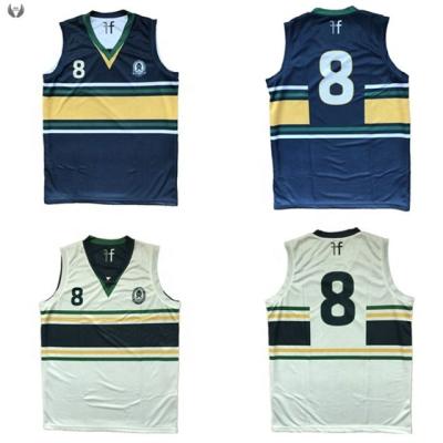 China Reversible Antibacterial Cheap Blue White Youth Basketball Uniforms for sale