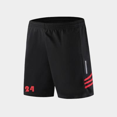 China Pants Custom Number Polyester Football Training Suit Black Man Soccer Shorts for sale