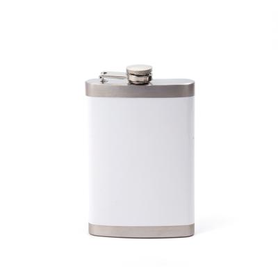 China Customized high quality white single hip stainless steel wine/whiskey flask etc. for sale