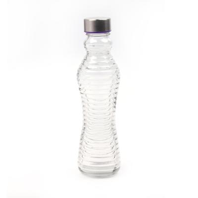 China Custom Clear Glass Beverage Water Bottle For Juice Use for sale