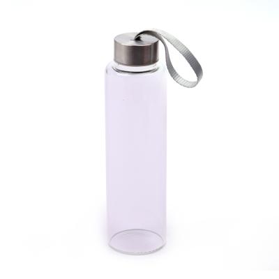 China Custom Beverage Small Round Frosted Glass Drink Water Bottles With Screw Cap for sale