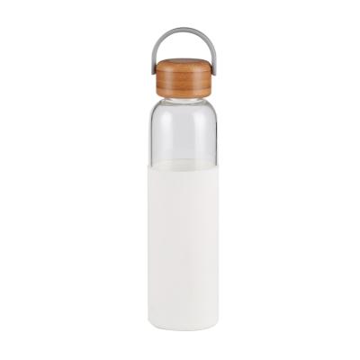 China With loop; Silicon sleeve for easy grip; Heat resistant; 2020 Eco-Friendly China 550ml Milk Clear Glass Water Bottle Wholesale Suppliers Glass Bottle With Buckle Manufacturing for sale