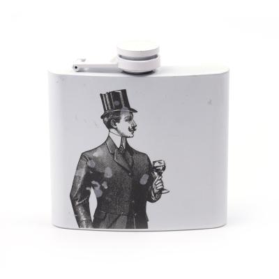 China Custom wine/whiskey etc logo character pattern stainless steel pocket metal hip flask gift set. for sale